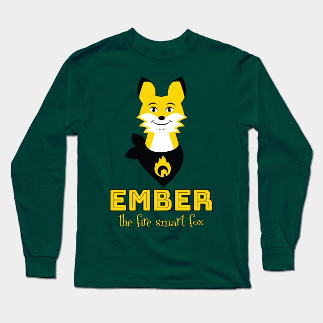 Ember - The Fire Smart Fox (Canada) Long Sleeve T-Shirt by INLE Designs